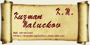 Kuzman Maluckov vizit kartica